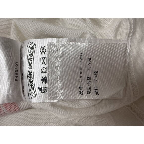 Chrome Hearts Long Sleeve Graphic Tee With Pocket Multicolor Floral Print White - Picture 11 of 14